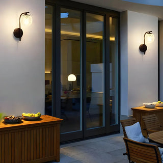 Stylish Globe Outdoor Bi-pin Small Wall Light Black Zawala Image - 6