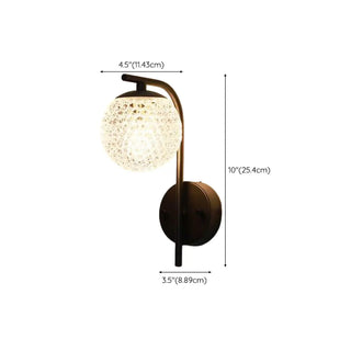 Stylish Globe Outdoor Bi-pin Small Wall Light Black Zawala #size