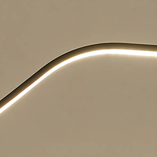 Black Bedside Modern Curved Metal LED Floor Lamp Zawala Image - 11