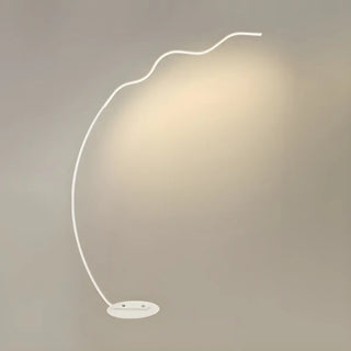Black Bedside Modern Curved Metal LED Floor Lamp Zawala Image - 3