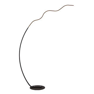 Black Bedside Modern Curved Metal LED Floor Lamp Zawala Image - 8