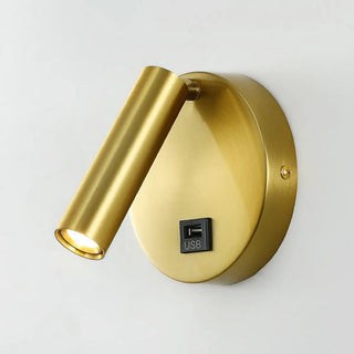 Modern Cylinder Adjustable Wall Sconce with USB Port Zawala Image - 10