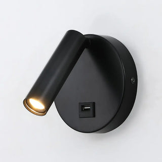 Modern Cylinder Adjustable Wall Sconce with USB Port Zawala Image - 16