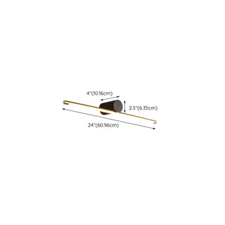 Black Modern Cylinder Wall-Mount LED Vanity Light Zawala #size
