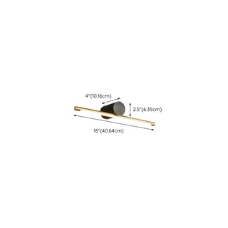 Black Modern Cylinder Wall-Mount LED Vanity Light Zawala Image - 14