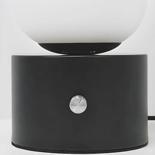 Modern Geometric White Glass Globe Night Table Lamp Zawala Image - 11