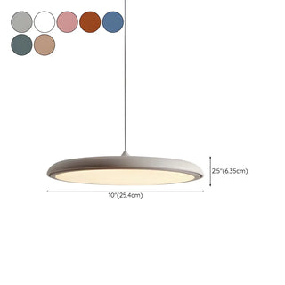 Modern Colorful Acrylic Round Dining Room Pendant Light Zawala #size