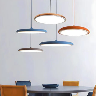 Modern Colorful Acrylic Round Dining Room Pendant Light Zawala Image - 3