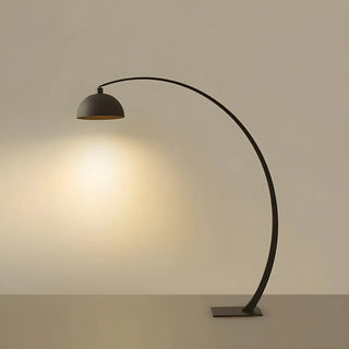 Modern Living Room Black Dome and Arc Floor Lamp Zawala Image - 4