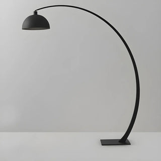 Modern Living Room Black Dome and Arc Floor Lamp Zawala Image - 6