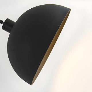 Modern Living Room Black Dome and Arc Floor Lamp Zawala Image - 7