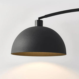 Modern Living Room Black Dome and Arc Floor Lamp Zawala Image - 8