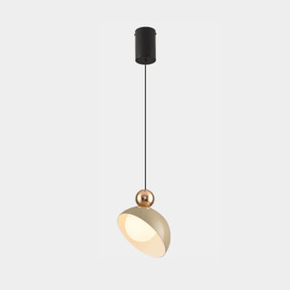 Modern Bedroom Dome White Glass Pendant Light Zawala Image - 10