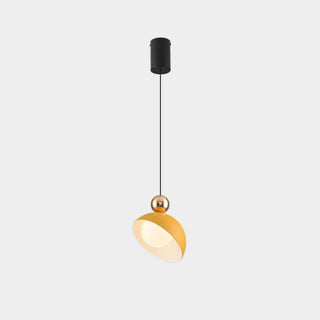 Modern Bedroom Dome White Glass Pendant Light Zawala Image - 12