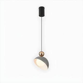 Modern Bedroom Dome White Glass Pendant Light Zawala Image - 6