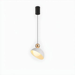 Modern Bedroom Dome White Glass Pendant Light Zawala Image - 7