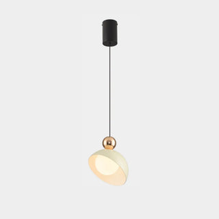 Modern Bedroom Dome White Glass Pendant Light Zawala Image - 8