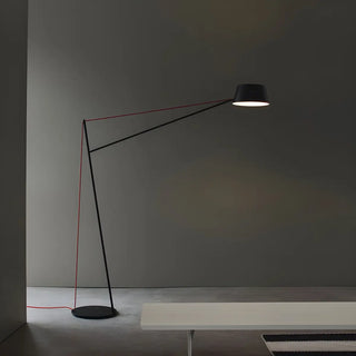 Minimalist Black Drum Metal Modern LED Floor Lamp Zawala Image - 12