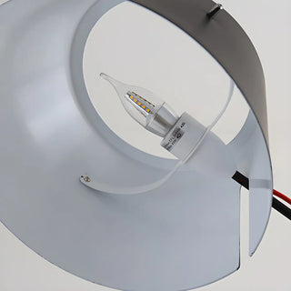 Minimalist Black Drum Metal Modern LED Floor Lamp Zawala Image - 6