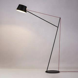 Minimalist Black Drum Metal Modern LED Floor Lamp Zawala Image - 9