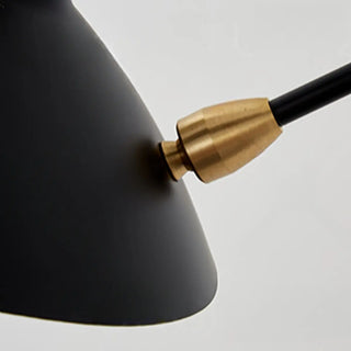 Modern Black Geometric Swing Arm LED Wall Sconce Zawala Image - 12