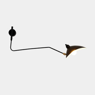 Modern Black Geometric Swing Arm LED Wall Sconce Zawala Image - 5