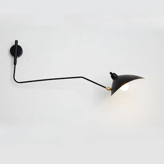 Modern Black Geometric Swing Arm LED Wall Sconce Zawala Image - 8