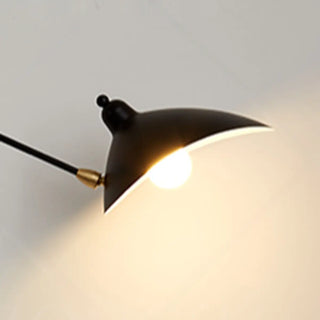 Modern Black Geometric Swing Arm LED Wall Sconce Zawala Image - 9