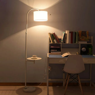 Functional Barrel Adjustable Side Table Floor Lamp Zawala Image - 5