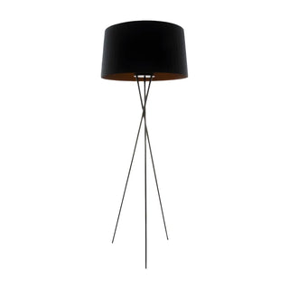 Red Cylinder Fabric Shade Modern Tripod Floor Lamp Zawala Image - 11