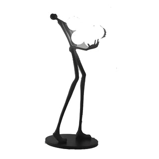 Creative Sculptural Human Figure and Globe Floor Lamp Zawala Image - 11
