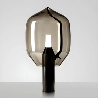 Simple Geometric Glass Shade Metal Bedside Table Lamp Zawala Image - 4