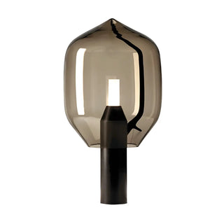 Simple Geometric Glass Shade Metal Bedside Table Lamp Zawala Image - 6