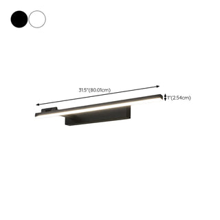 ZOWALA - Modern Black Rectangular Bathroom Vanity Light Image - 17
