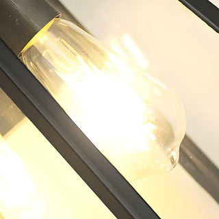 Waterproof Black Modern Box Glass Outdoor Wall Light Zawala Image - 10