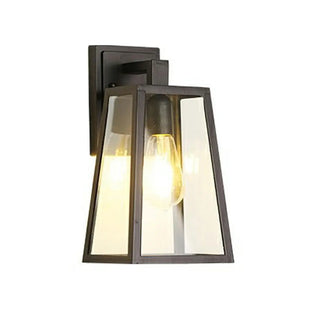 Waterproof Black Modern Box Glass Outdoor Wall Light Zawala Image - 6