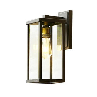 Waterproof Black Modern Box Glass Outdoor Wall Light Zawala Image - 7