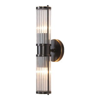 Modern Gold Cylinder Clear Glass LED Wall Sconce Zawala Image - 12