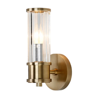 Modern Gold Cylinder Clear Glass LED Wall Sconce Zawala Image - 13