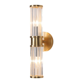 Modern Gold Cylinder Clear Glass LED Wall Sconce Zawala Image - 14