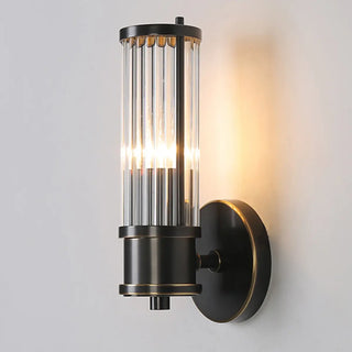 Modern Gold Cylinder Clear Glass LED Wall Sconce Zawala Image - 3