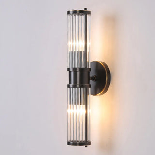 Modern Gold Cylinder Clear Glass LED Wall Sconce Zawala Image - 7