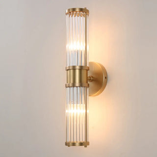 Modern Gold Cylinder Clear Glass LED Wall Sconce Zawala Image - 8