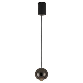 ZOWALA - Modern Black Round Metal Globe Pendant Light Bedroom Image - 14