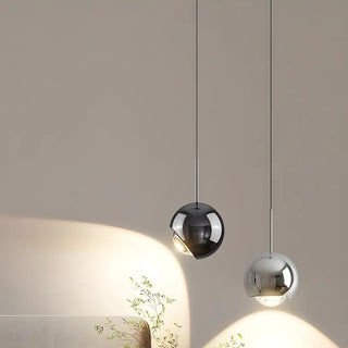 Modern Living Room Clear Glass Globe Pendant Light Zawala Image - 2