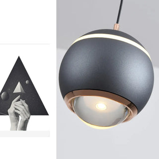 Modern Red Globe Bedroom Pendant Light Glass Shade Zawala Image - 13