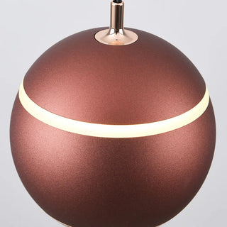 Modern Red Globe Bedroom Pendant Light Glass Shade Zawala Image - 14