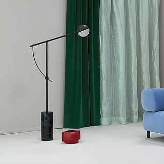 Adjustable Black Globe Modern Balance Floor Lamp Zawala Image - 2