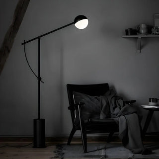 Adjustable Black Globe Modern Balance Floor Lamp Zawala Image - 4