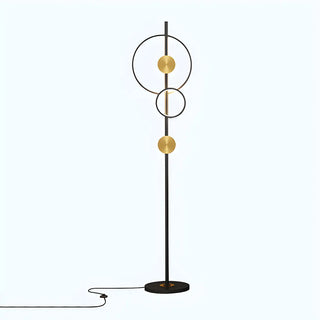 2-Light Artistic Circular Acrylic and Metal Floor Lamp Zawala Image - 11